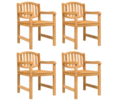 Juego de comedor para jardín 5 piezas madera maciza de teca