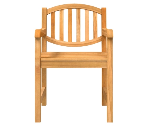 Juego de comedor para jardín 5 piezas madera maciza de teca