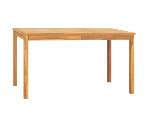 Juego de comedor para jardín 5 piezas madera maciza de teca