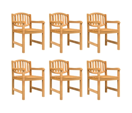 Juego de comedor de jardín 7 piezas madera maciza de teca