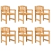 Juego de comedor de jardín 7 piezas madera maciza de teca