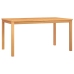 Juego de comedor de jardín 7 piezas madera maciza de teca