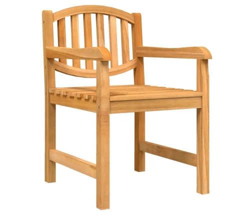 Juego de comedor para jardín 5 piezas madera maciza de teca