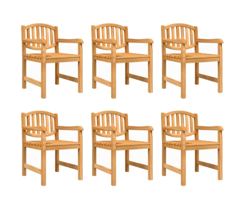 Juego de comedor de jardín 7 piezas madera maciza de teca