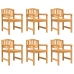 Juego de comedor de jardín 7 piezas madera maciza de teca