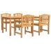 Juego de comedor para jardín 5 piezas madera maciza de teca