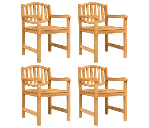 Juego de comedor para jardín 5 piezas madera maciza de teca