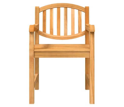 Juego de comedor para jardín 5 piezas madera maciza de teca