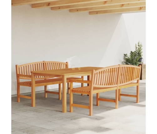 Juego de comedor para jardín 3 pzas madera maciza de teca
