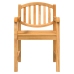 Juego de comedor para jardín 4 piezas madera maciza de teca