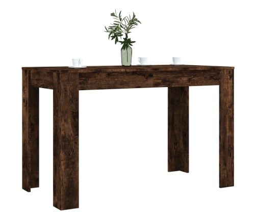 Mesa de comedor madera de ingeniería roble ahumado 120x60x76 cm