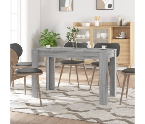 Mesa de comedor madera de ingeniería Sonoma gris 120x60x76 cm