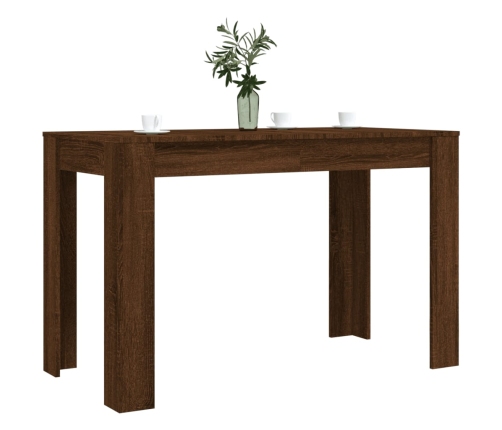 Mesa de comedor madera de ingeniería marrón roble 120x60x76 cm