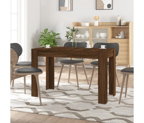 Mesa de comedor madera de ingeniería marrón roble 120x60x76 cm