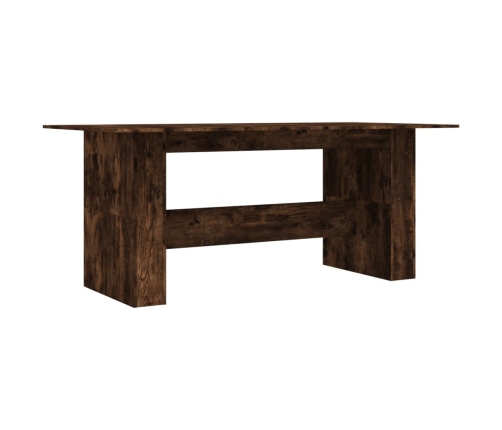 vidaXL Mesa de comedor madera de ingeniería roble ahumado 180x90x76 cm