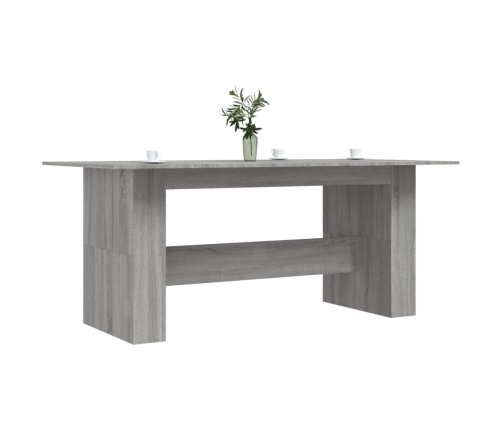 Mesa de comedor madera de ingeniería Sonoma gris 180x90x76 cm