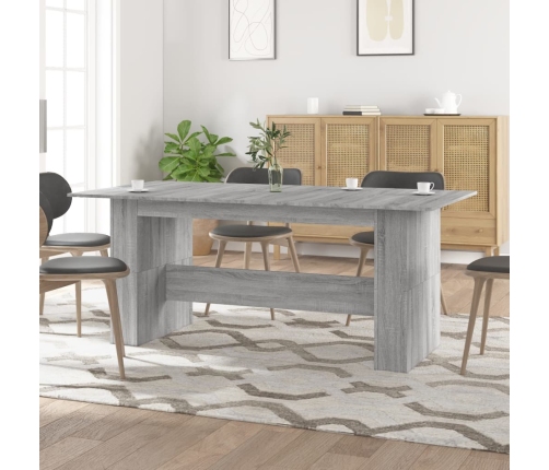 Mesa de comedor madera de ingeniería Sonoma gris 180x90x76 cm