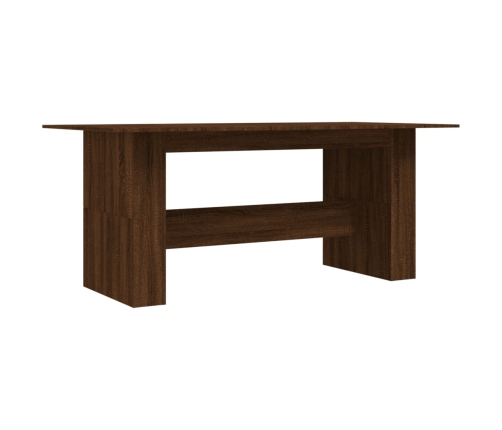 Mesa de comedor madera de ingeniería marrón roble 180x90x76 cm