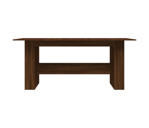 Mesa de comedor madera de ingeniería marrón roble 180x90x76 cm