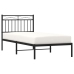 Estructura cama sin colchón con cabecero metal negro 90x190 cm