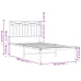 Estructura cama sin colchón con cabecero metal negro 90x190 cm