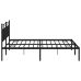 Estructura cama sin colchón con cabecero metal negro 183x213 cm