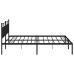 Estructura cama sin colchón con cabecero metal negro 193x203 cm