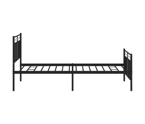 Estructura cama sin colchón con estribo metal negro 100x200 cm