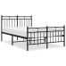 Estructura cama sin colchón con estribo metal negro 120x190 cm