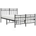 Estructura cama sin colchón con estribo metal negro 120x190 cm