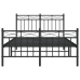 Estructura cama sin colchón con estribo metal negro 120x190 cm