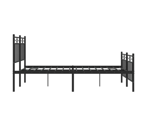Estructura cama sin colchón con estribo metal negro 120x190 cm