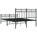 Estructura cama sin colchón con estribo metal negro 120x190 cm