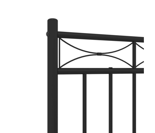 Estructura cama sin colchón con estribo metal negro 120x190 cm