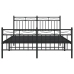 Estructura cama sin colchón con estribo metal negro 140x190 cm