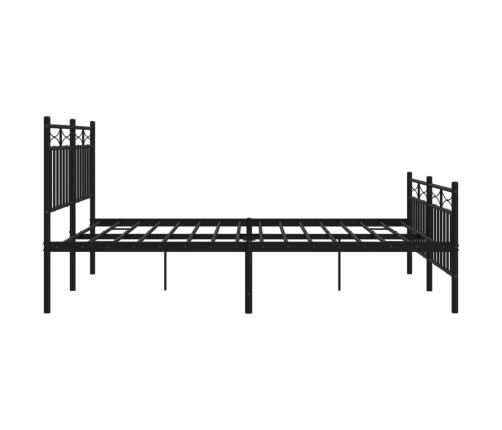 Estructura cama sin colchón con estribo metal negro 150x200 cm