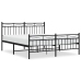 Estructura cama sin colchón con estribo metal negro 160x200 cm