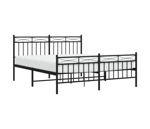 Estructura cama sin colchón con estribo metal negro 160x200 cm
