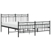 Estructura cama sin colchón con estribo metal negro 160x200 cm
