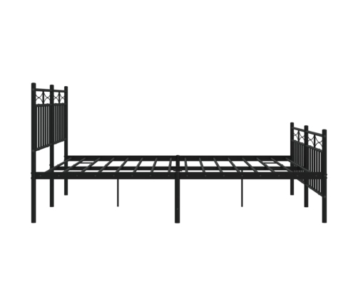Estructura cama sin colchón con estribo metal negro 160x200 cm