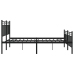 Estructura cama sin colchón con estribo metal negro 160x200 cm