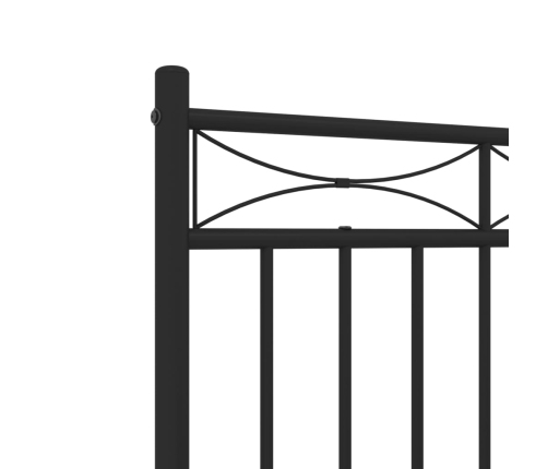 Estructura cama sin colchón con estribo metal negro 160x200 cm
