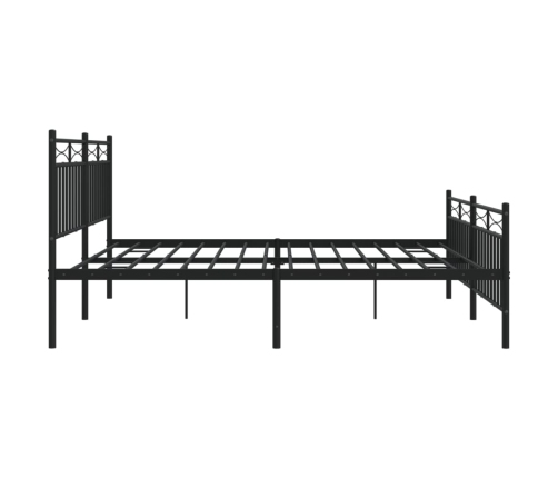 Estructura cama sin colchón con estribo metal negro 180x200 cm