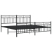 Estructura cama sin colchón con estribo metal negro 183x213 cm