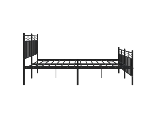 Estructura cama sin colchón con estribo metal negro 183x213 cm