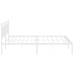 Estructura cama sin colchón con cabecero metal blanco 193x203cm