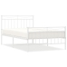 Estructura cama sin colchón con estribo metal blanco 107x203 cm