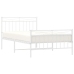 Estructura cama sin colchón con estribo metal blanco 107x203 cm