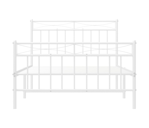 Estructura cama sin colchón con estribo metal blanco 107x203 cm