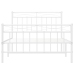 Estructura cama sin colchón con estribo metal blanco 107x203 cm